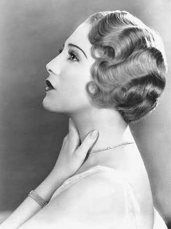 STUDIO PORTRAIT - MOVIE STAR - BEBE DANIELS - PROFILE WITH HAND ON HER NECK - LOVELY PORTRAIT - 1920s