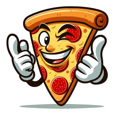 Pizza Cartoon, Premium Vector Cartoon, Vector Cartoon, Pizza Slice, Cricut Ideas, Pepperoni Pizza, Maltese, Grease, Premium Vector