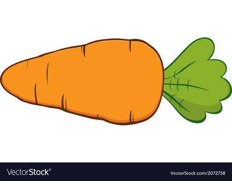 Cartoon carrot Royalty Free Vector Image - VectorStock Carrot Cartoon, Carrot Drawing, Learning Numbers Preschool, Kindergarten Decorations, Sensory Bag, Bunny Door Hanger, Best Nature Images, Easter Backgrounds, Butterfly Printable