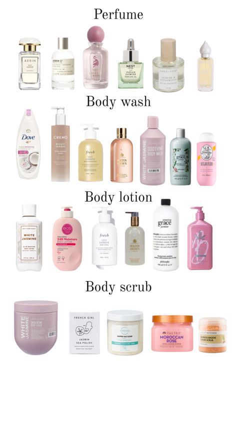 Jasmine Shower Routine, Jasmine Body Wash, Essentials Wishlist, Smell Nice, Healthy Hair Routine, Cute Nail Colors, Skincare Products Photography, Pampering Routine, Body Hygiene