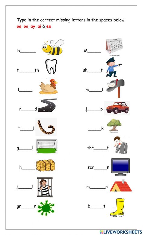 Fill In The Vowel Worksheet, Phonograms Worksheets, Diagraph Worksheets, Vowels Worksheet, Middle School Grammar Worksheets, Digraph Worksheets, Vowel Teams Worksheets, Worksheets For Grade 1, Digraphs Worksheets