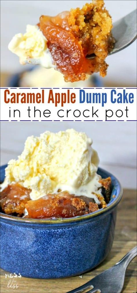 Crock Pot Apple Dump Cake, Crockpot Apple Dump Cake, Tritip Recipes, Sausage Crockpot Recipes, Crockpot Cake, Apple Dump Cake Recipe, Apple Dump Cake, Crockpot Roast Recipes, Caramel Apple Dump Cake