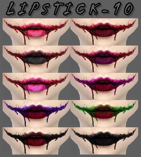 Mod The Sims - Jeff the killer/ Glasgow smile Sims 4 Halloween Makeup Cc, Sims 4 Cc Halloween Make Up, Joker Sims 4 Cc, Sims 4 Goth Makeup, Sims 4 Clown Cc, Sims 4 Cc Cosplay, Sims Lipstick, Glasgow Smile, Joker Makeup