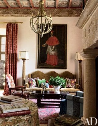 Martyn Lawrence Bullard Restores a Spectacular Medieval Castle in Italy | Architectural Digest Richard Shapiro, Martyn Lawrence Bullard, Italian Interior, Tuscan Inspired, Inviting Home, Tuscan Style, Top Interior Designers, Club Chair, Traditional Interior