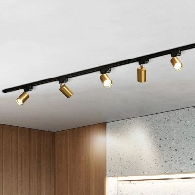 Modern Tubular Track Lighting Fixture Metal Restaurant Semi Flush Mount Ceiling Light - Beautifulhalo.com Lighting For Basement, Spotlights Ceiling, Lighting Updates, Track Spotlights, Modern Lamp Shades, Ceiling Spotlights, Semi Flush Ceiling Lights, Ceiling Light Fixture, Led Flush Mount