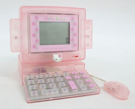 2000s Pink Aesthetic, Tech Girl, Charmmy Kitty, Hello Kitty Clothes, Soft Pink Theme, Retro Gadgets, Trashy Y2k, Old Computers, Hello Kitty Iphone Wallpaper