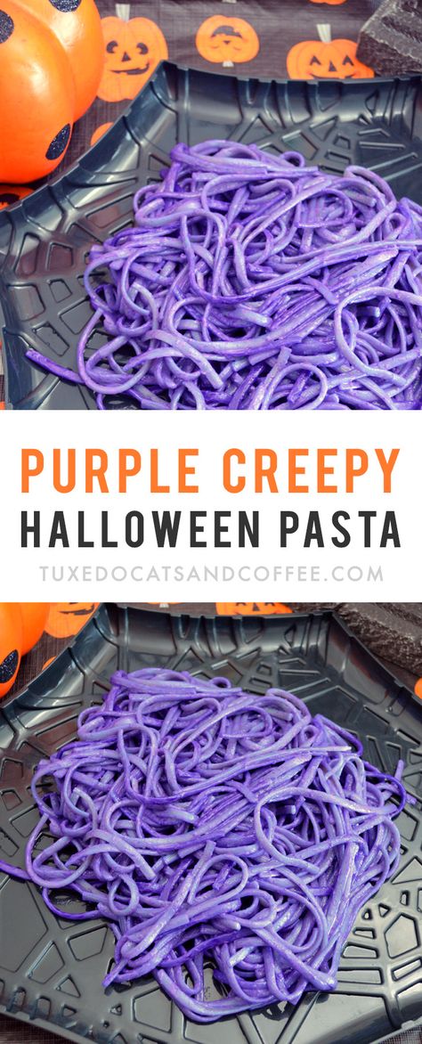 Halloween Food Spagetti, Pasta Brains Halloween, Ghost Dinner Ideas, Halloween Noodles Food, Halloween Party Food Entrees, Purple Halloween Food Ideas, Halloween Food Dinner Main Dishes, Main Dish Halloween Food, Halloween Party Main Dish Ideas