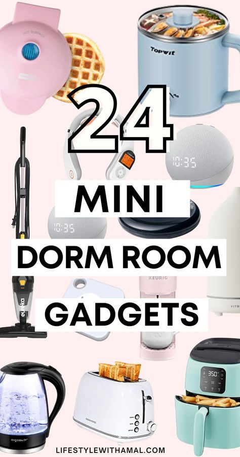 Wondering what are some of the most helpful dorm gadgets college students can use to make their life easier? Check out these 25+ dorm room gadgets they'll absolutely love! Includes all the best dorm room tech gadgets and dorm room kitchen gadgets. These amazing gadgets were MADE for college students in dorm room! Mini Kitchen Gadgets, Dorm Cooking Essentials, College Cooking Appliances, Coffee Station Dorm Room, College Dorm Kitchen Essentials, Dorm Room Gadgets, Dorm Room Kitchen Essentials, Dorm Room Cooking Appliances, College Dorm Room Essentials Freshman Year