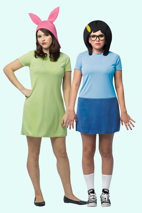 Bobs Burgers Costume, Bonnie And Clyde Halloween, Bonnie And Clyde Halloween Costume, Burger Costume, Linda Belcher, Louise Belcher, Meme Costume, Bobs Burger, Costumes For Couples