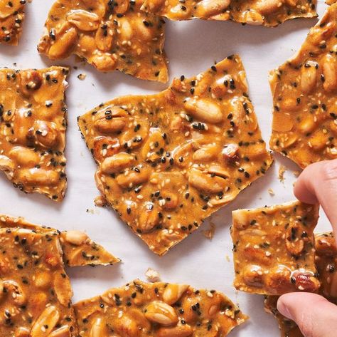 Baked Plantain Chips, Homemade Peanut Brittle, Trail Mix Cookies, Peanut Brittle Recipe, Sweet Potatoe Bites, Hiking Snacks, Brittle Recipes, Homemade Granola Bars, Peanut Brittle