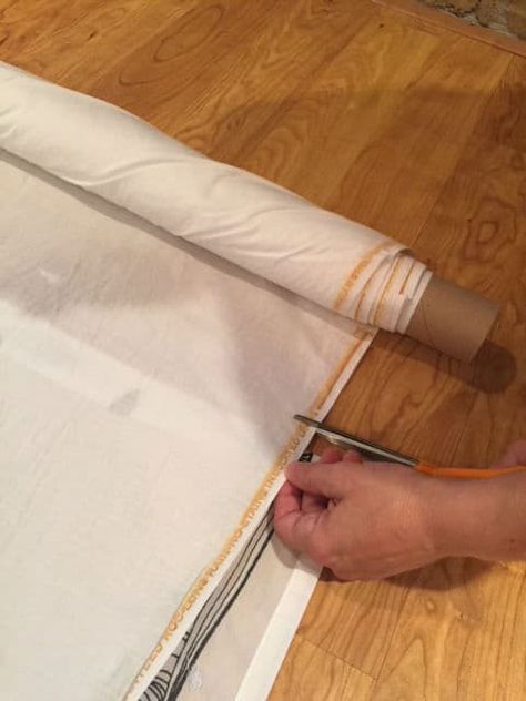 Adding a Lining to a Store Bought Curtain How To Make Store Bought Curtains Look Custom, How To Line Ready Made Drapes, How To Line Curtains, Add Trim To Curtains, Roman Blinds Living Room, Shear Curtains, Curtain Lining, Drapery Treatments, Affordable Curtains