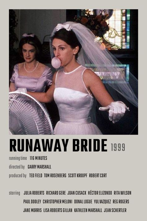 Runaway Bride Movie, Movies To Watch Teenagers, Movie To Watch List, Runaway Bride, New Movies To Watch, Girly Movies, Be With You Movie, Wedding Movies, Girl Movies