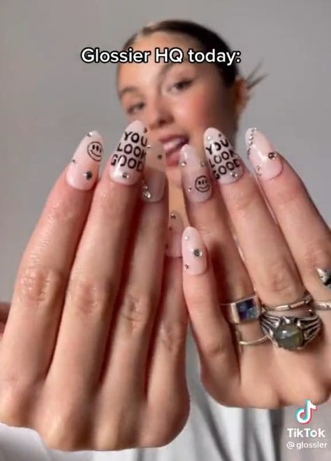 Guts Nails Olivia Rodrigo, Olivia Rodrigo Nails Ideas, Olivia Rodrigo Nails, Olivia Nails, Royals Nails, Concert Nails, Boho Nails, Turtle Cake, Really Cute Nails