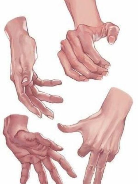 Hands Study. Drawing hand references. Painted hands.  Рисование рук. Hand drawn in photoshop. Examples of drawing hands. Výtvarné Reference, Seni 2d, Hand Drawing Reference, Anatomy Sketches, Drawing Step, Anatomy Poses, Hand Reference, Kunst Inspiration, Gambar Figur