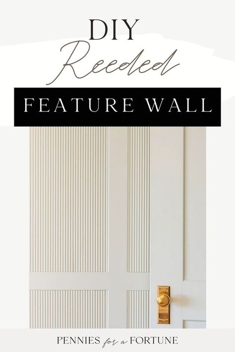 Builder Home Makeover, Diy Wainscoting Bedroom, Playroom Update, Reeded Wall, Diy Feature Wall, Diy Bedroom Makeover, Mid Century Modern Makeover, Bedroom Makeover On A Budget, Feature Wall Bedroom