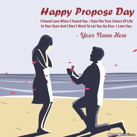 Online Name Write On Happy Propose Day Celebration Wishes Beautiful Greeting Love Propose For Girlfriend, Lover, Wife, Name Writing Create Cards, Most Popular Personalized Name Generate Tools Happy Propose Day Pictures Editing, Make Your Name On Sweet Love Couple Propose HD Wallpapers. Propose Day Picture, Couple Propose, Propose Day Images, Pictures Editing, Happy Propose Day, Body Language Signs, Propose Day, Flirting Messages, Flirting Body Language