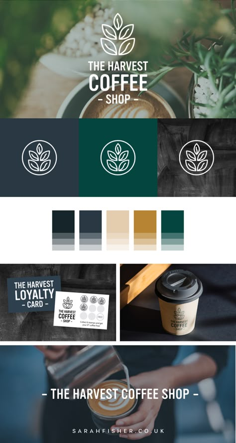 Brand guidelines layout inspiration for coffee shop aesthetic. Design inspo for coffee shop branding and new brand identity. Logo design and creative branding for cafe and coffee shop. Branding Design Coffee Shop, Cafe Logo Ideas Coffee Branding, Coffe Brand Ideas, Art Cafe Logo, Cafe Branding Design Packaging, Cafe Logo Ideas Creative, Coffee Brand Aesthetic, Coffe Logos Design, Coffee Shop Visual Identity