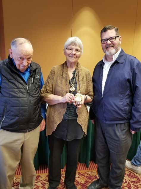 speaker judy brown with husband Jim and guest Brian Smith Real Doll, Easter Parade, Wooden Dolls