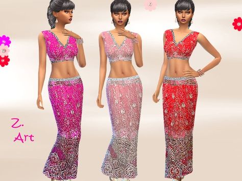 Zuckerschnute20's Touch of India Cultural Clothing, Sims 4 Decades Challenge, Indian Princess, Sims 4 Gameplay, Sims 4 Dresses, Sims 4 Update, Sims Hair, Sims 4 Mods Clothes, Princesa Disney