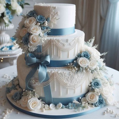 Cakes For Quince, Quince Ideas, Quince, Sky Blue, Cake Decorating, Collage, Cake, Pins, Blue