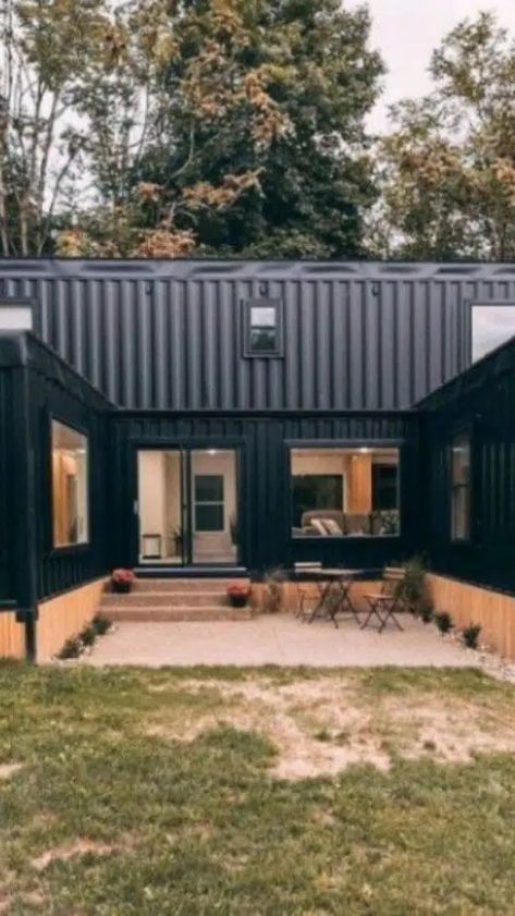 11 Creative Ways to Connect Multiple Tiny Homes - More Life, Less House Connect Two Houses, Connecting Tiny Homes, Multiple Tiny Houses Together, Tiny Homes Community, Multiple Tiny Homes Together, Tiny House Compound, Two House Connected, Ideas For Tiny Houses, Prefab Log Cabins