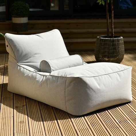 Luxury For Men, Bean Bag Bed, Bean Bag Lounger, Outdoor Loungers, Outdoor Bean Bag, Pastel Grey, Bag Chair, Kave Home, Cupboard Storage