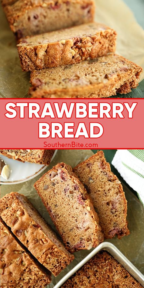 Easy Strawberry Bread, Whipped Strawberry Butter, Strawberry Bread Recipe, Strawberry Bread Recipes, Quick Bread Recipes Easy, Strawberry Butter, Strawberry Bread, Best Bread Recipe, Healthy Bread