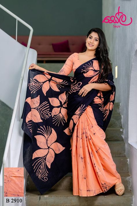 Saree is the epitome of poise, grace, and beauty. #saree #seyla #sareefashion #sareelovers #sareeblouse #sareecollection #sareesofinstagram #sareestyle Place Your Order 🚛 Islandwide cash on delivery 📱 0702550558 whatsApp/viber ☎️0112550558 Hotline Outlet adddress - Seyla,No.110, Thibirigasyaya road,,Col 05 Kandyan Bathik Saree, Graduation Saree, Bathik Saree, Easy Diy Tie Dye, Batik Saree, South Indian Bride Saree, Bride Saree, Batik Clothing, Bengali Bridal Makeup