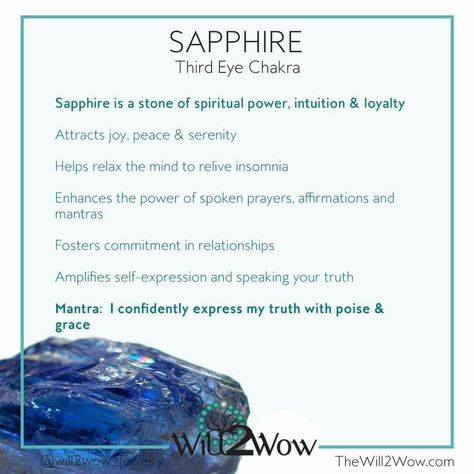 Sapphire Sapphire Crystal Meaning, Sapphire Meaning, Crystals Meanings, Crystal Power, Crystals Healing Properties, Spiritual Crystals, Gemstone Meanings, Crystal Therapy, Crystal Healing Stones