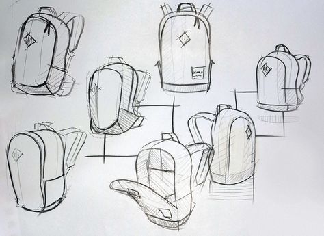 Backpack sketches on Behance Drawing Backpack, Backpack Sketch, Backpack Design Concept, Bag Reference, Backpack Drawing, Bag Drawing, Animal Sketch, Sketches Drawing, Bag Illustration