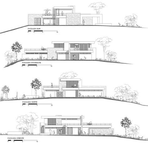 Elevation Sketch, Buildings Sketch Architecture, Plan Architecture, Elevation Drawing, Architecture Elevation, Architecture Panel, Building Elevation, Architecture Design Drawing, Architectural House Plans