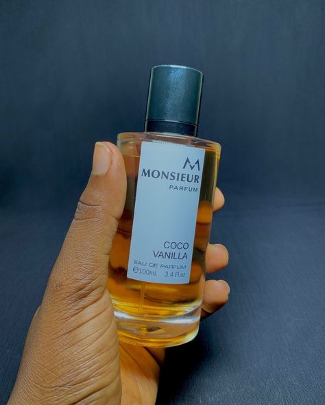 Monsieur coco vanilla Imagine making a very thick chocolate tea, that’s exactly how this perfume smells like. A very sweet gourmand scent, a combination of both vanilla and chocolate. Theres no how you’ll use this perfume and you won’t smell edible and sweet to people around you. Price: 17,000 #kapteynfragrance #perfumesinlagos Coco Vanilla Perfume, Chocolate Perfume, Coco Vanilla, Perfume Business, Perfume Smells, Ideal Aesthetic, Mist Perfume, Vanilla Perfume, Niche Perfume