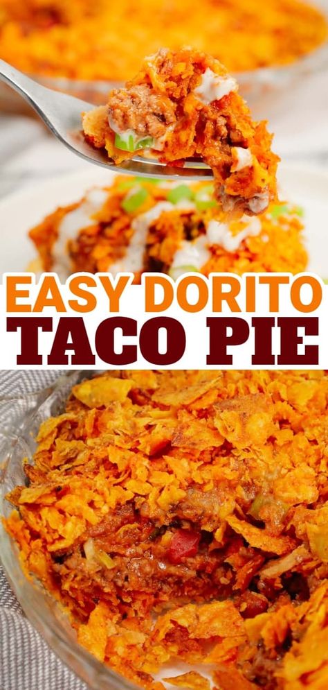 Taco Pie With Doritos Recipes, Doritos Taco Pie With Crescent Rolls, Taco Pie With Crescent Rolls And Doritos, Dorito Taco Pie With Crescent Rolls, Pie Crust Ground Beef Recipes, Nacho Casserole Recipe Doritos Taco Bake, Dorito Pie Casserole, Dorito Pie Crescent Rolls, Taco Pie With Doritos