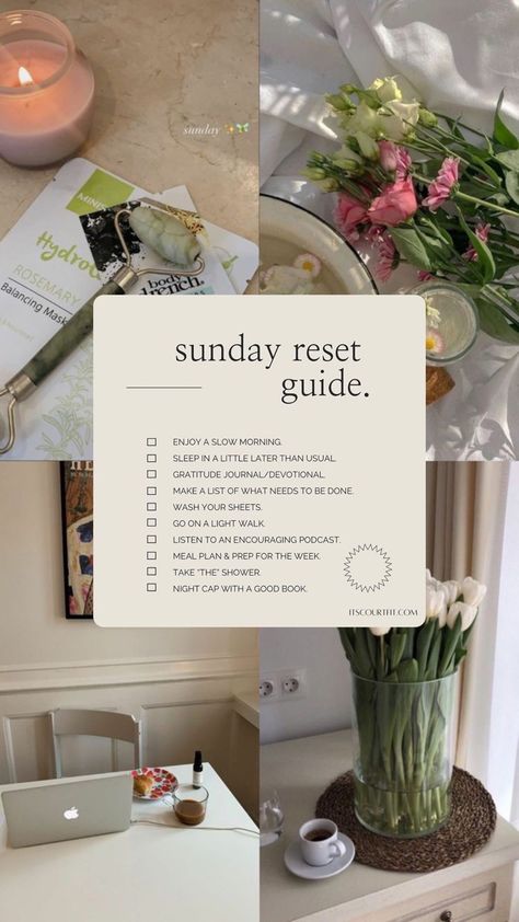 Reset Days Aesthetic, Sunday Care Routine, Things To Do To Reset, Mood For 2024, Beginner Healthy Recipes, Dont Spend Another Year Doing The Same Shi, Weekend Reset Aesthetic, Spring Reset Routine, Sunday Morning Reset