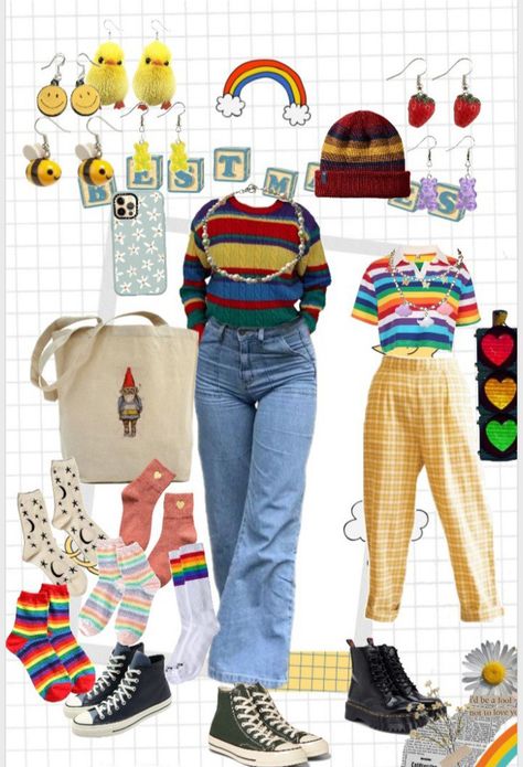 Kidcore Winter Outfits, Primary Outfits, Cute Kidcore Outfits, Outfit Ideas Kidcore, Kidcore Outfit Ideas, Kid Core Aesthetic Outfit, Kidcore Aesthetic Outfits, Kid Core Outfits, Kidcore Style