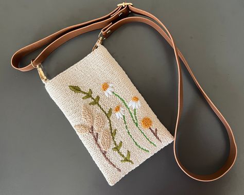 Excited to share the latest addition to my #etsy shop: Punch Needle Personalized Bag, Punch Needle Embroidered Mini Crossbody Phone Bag, Punch Phone Bag Case Whit Strap,Valentine's Day Gift #shoulder #phonecase #punchembroidery #dailybag #giftformom #giftforher #crossbag #punchneedlebag #handmadebag