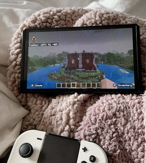 #nintendoswitch #gamer #gamergirl #minecraft #nintendo #gaming Game Console Collection, Istp Vibes, Minecraft Nintendo Switch, Switch Aesthetic, Retro Games Room, Tech Aesthetic, Minecraft Games, Mario Nintendo, Abstract Wallpaper Backgrounds