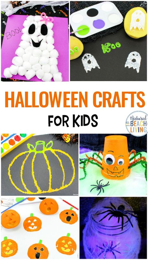 Easy Cotton Ball Ghost Craft for Preschoolers - Natural Beach Living Kids Halloween Snacks, Cotton Ball Ghost, Activities For Kids Halloween, Party Food Halloween, Crafts For Kids Halloween, Cheap Halloween Crafts, No Carve Pumpkin Ideas, Kids Halloween Crafts, Easy Halloween Crafts For Kids