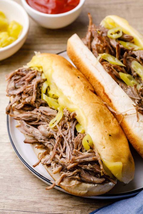 Out of This World Instant Pot Italian Beef Roast - Miss Wish Instant Pot Italian Beef Sandwiches, Italian Beef Instant Pot, Italian Beef Roast, Instant Pot Italian Beef, Chicago Italian Beef, Beef Instant Pot, Instant Pot Italian, Italian Beef Sandwiches, Pepperoncini Peppers