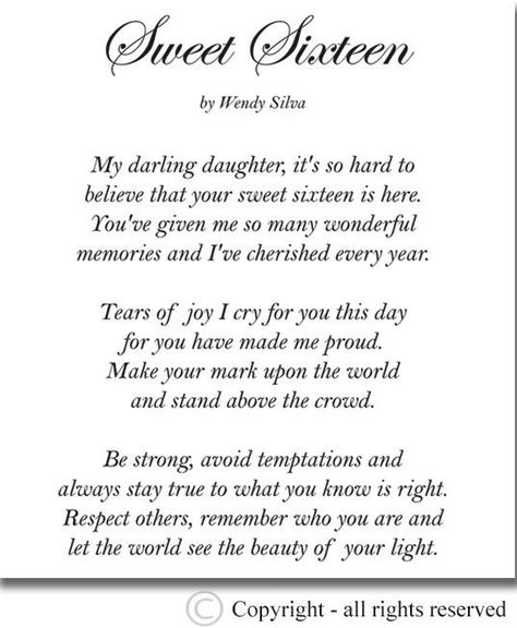 Sweet Sixteen Quotes, Sweet Birthday Quotes, 16th Birthday Quotes, Birthday Message For Daughter, 16th Birthday Wishes, Scrapbooking Quotes, Wishes For Daughter, Happy Birthday Kids, Sister Birthday Quotes