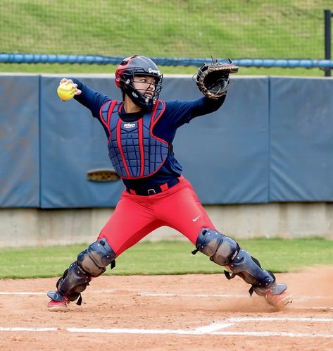 Dejah Mulipola #34, catcher, 2021 USA Women’s National Softball Team Softball Catcher Pictures, Softball Photoshoot, Softball Poses, Softball Photos, Softball Season, Softball Catcher, Soft Ball, Softball Life, Softball Pictures