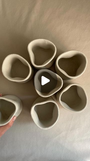 LESS on Instagram: "ready for the first firing, final result sooon 🤞🏼

#ceramicmug #ceramicprocess #mugs #handmadeceramics #coffemug #slowfashion #slowceramics #handbuilt #handbuiltpottery" Handmade Ceramic Mug, Ceramic Mugs Handmade, Mugs Handmade, Hand Built Pottery, Hand Built, Ceramic Mugs, Handmade Ceramic, Slow Fashion, Handmade Ceramics