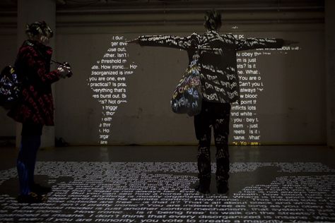 Interactive Shadows Made with Words Floor Projection, Projection Installation, Interactive Projection, Site Model, Donor Wall, Great Poems, Typography Images, Modern Metropolis, Interactive Installation