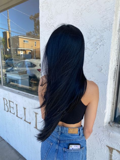 Blue Black Hair Dye, Ladies Short Hair, Hair For Beginners, Midnight Blue Hair, Hair Color Swatches, Blue Black Hair Color, Navy Blue Hair, Navy Hair, Haircuts For Ladies