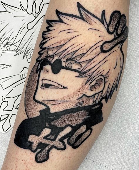 Jujutsu Kaisen Tattoo Ideas, Jujutsu Kaisen Tattoo, Practice Tattooing, Surprised Face, Atlas Tattoo, Hunter Tattoo, Hp Tattoo, Crow Tattoo, Doodle Tattoo