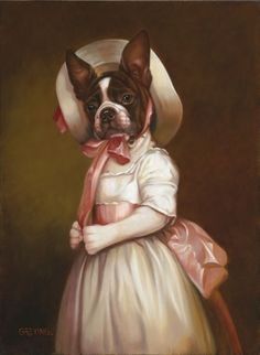 Bob Venables Animals In Art, Dog Wearing Clothes, George Romney, Anthropomorphic Animals, Critters 3, Monkey Art, Dog Artwork, Animal Portraits, A Pug