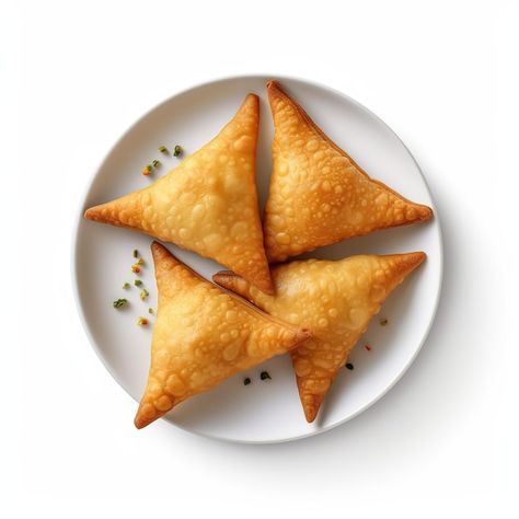 Samosas with meat and vegetables isolate... | Premium Photo #Freepik #photo #indian-snacks #samosa #appetizer #crispy Samosa Hd Images, Indian Food Images, Samosa Photography, Food Shoot, Vegetable Samosa, Background Traditional, Traditional Indian Food, Cake Designs For Kids, Indian Recipes Authentic