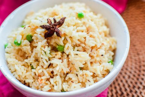 Spiced Rice with Cumin & Star Anise - The Canadian African Jasmine Rice Recipes, Indian Rice Recipes, Spiced Rice, Indian Rice, Kitchen Smells, Cumin Seeds, Rice Water, Chilli Flakes, Star Anise