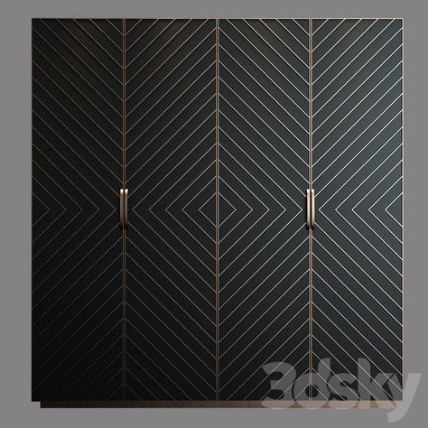 Luxury Wardrobe Design, Art Deco Wardrobe, Art Deco Style Interior, Wall Wardrobe Design, Model Furniture, Wardrobe Door Designs, Bedroom Trends, Art Deco Cabinet, Wardrobe Interior Design