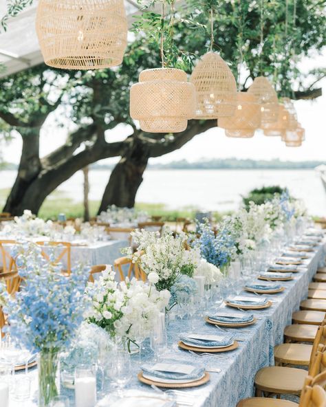 The only request from our client was to make her wedding feel like a @serenaandlily vibe. Nailed it 🙌 📷 @aaronandjillian⁣ ⁣ #lowndesgrove #lowndesgrovewedding #pureluxebride #luxurywedding #charlestonwedding #destinationwedding #luxuryweddingplanner #destinationweddingplanner #coastalwedding #serenaandlilyvibe #coastalwedding #engaged2024 Coastal Cowgirl Wedding Aesthetic, Wedding Inspiration Beach, Ocean House Wedding, Blue Coastal Wedding Theme, Light Blue Coastal Wedding, Coastal Glam Wedding, Small Coastal Wedding, French Countryside Wedding Aesthetic, Popponesset Inn Wedding